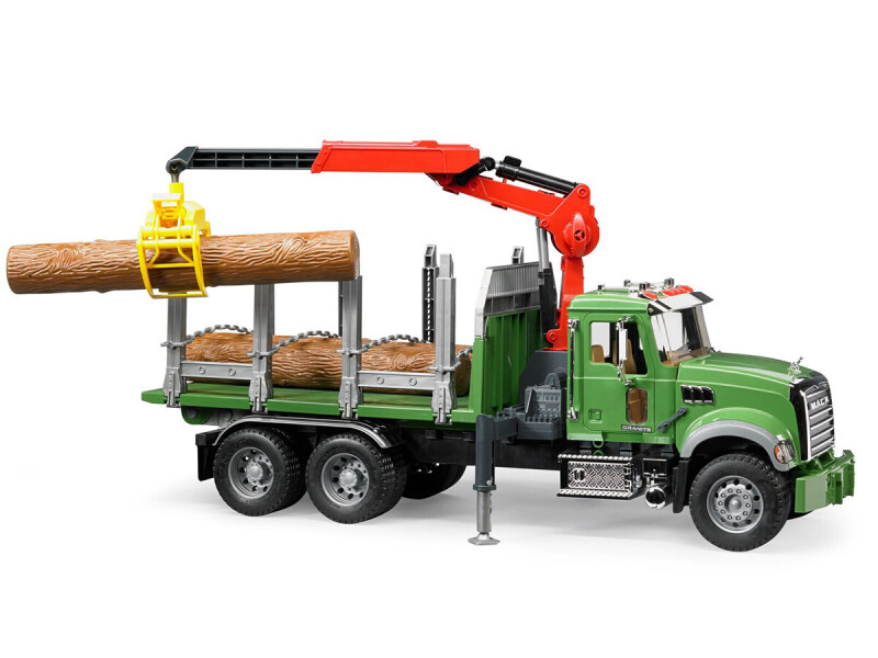 Bruder MACK Granit Přepravník na dřevo s hydraulickou rukou 1:16